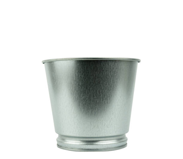 istock Flowerpot,Metallic bucket, isolated on white background with clipping path 1434023421