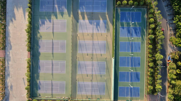 istock Outdoor badminton court 1434028343