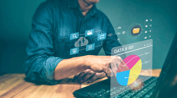 istock operations, sales, marketing,Analyst working with Business Analytics and Data Management System on computer, make a report with KPI and metrics connected to database. Corporate strategy for finance. 1434044615