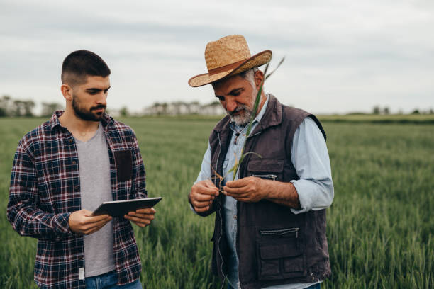 istock farmes talking in the field 1434048280