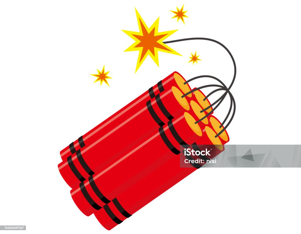 Exploding Dynamite Cartoon On The Verge Of Exploding Dynamite Vector Illustration Stock ...