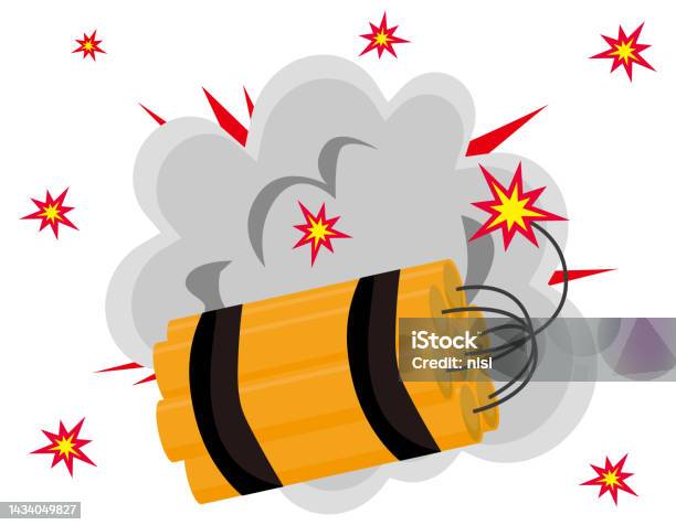 Exploding Dynamite Logo On The Verge Of Exploding Dynamite Vector Illustration Stock ...
