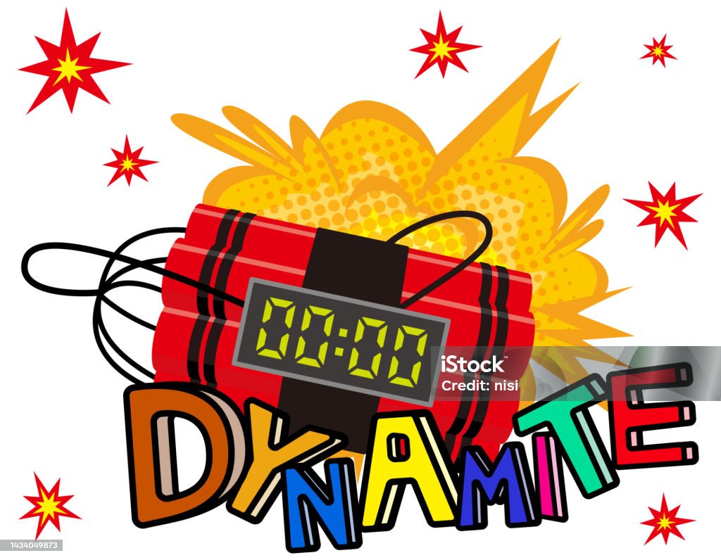 Exploding Dynamite Cartoon On The Verge Of Exploding Dynamite Vector Illustration Stock ...
