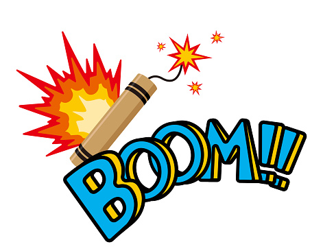 Exploding Dynamite Drawing On The Verge Of Exploding Dynamite Vector Illustration Stock ...