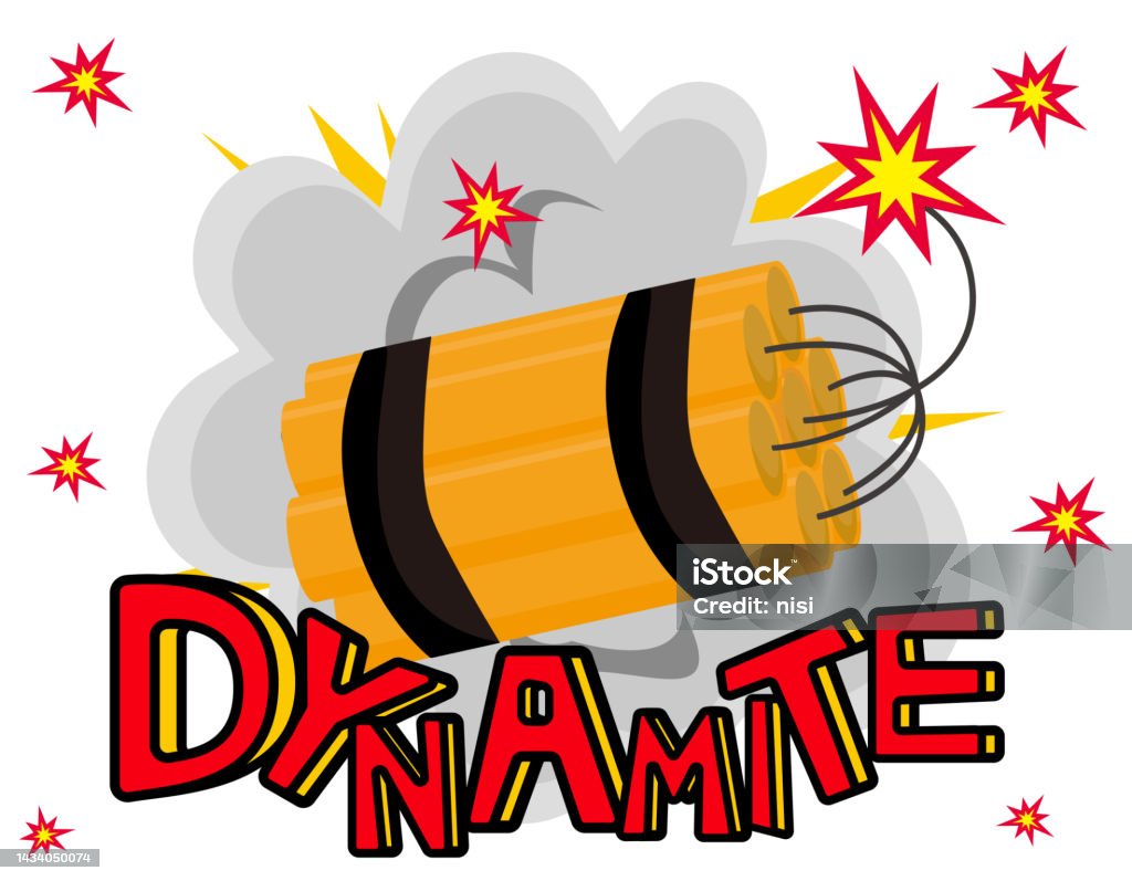 Exploding Dynamite Cartoon On The Verge Of Exploding Dynamite Vector Illustration Stock ...
