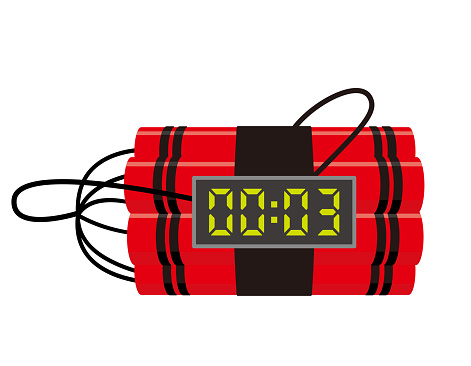 Exploding Dynamite Drawing On The Verge Of Exploding Dynamite Vector Illustration Stock ...