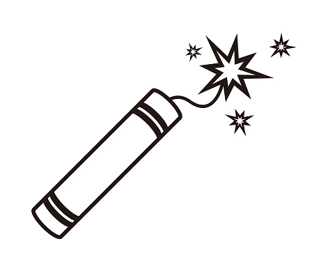 Exploding Dynamite Drawing On The Verge Of Exploding Dynamite Vector Illustration Stock ...