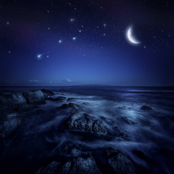istock Night shot of sea 143405815