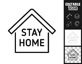 istock Stay Home sign. Icon for design. Easily editable 1434059188