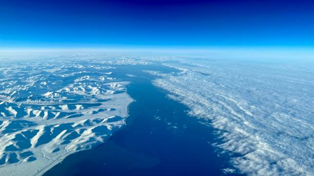 Aerial photos of polar area stock photo