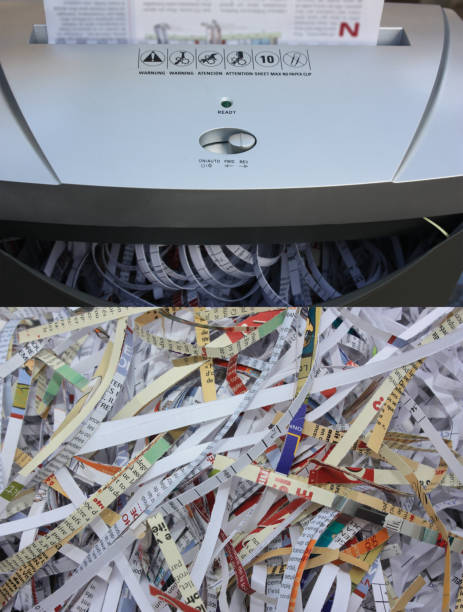 istock Shredded paper in an electric paper pestle 1434062357