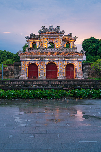 Dien Tho palace is elegant residence of the Queen Mother, built in 1804, in the outer courtyard of the Imperial City - Hue city, Thua Thien Hue province, central Vietnam