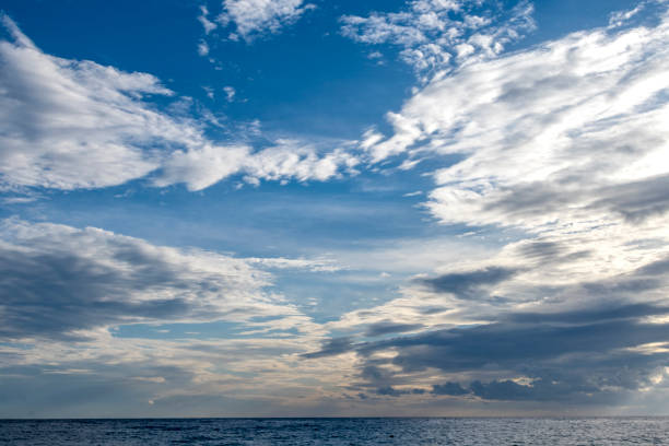 istock Beautiful sky above cumulus clouds with dramatic light 1434063141