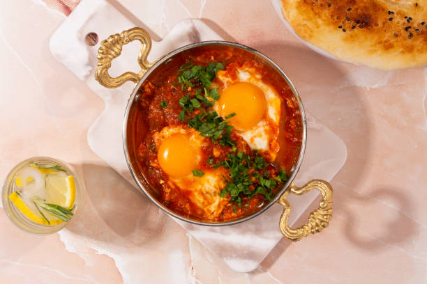 istock Shakshouka in a copper pot 1434064898