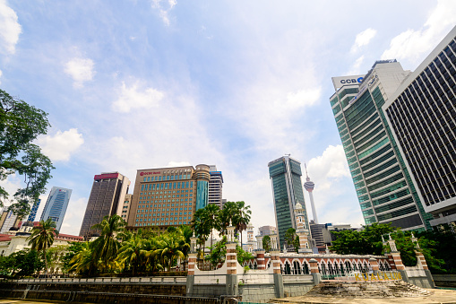 SINGAPORE, SINGAPORE - MARCH 2019:the fullerton hotel in Singapore