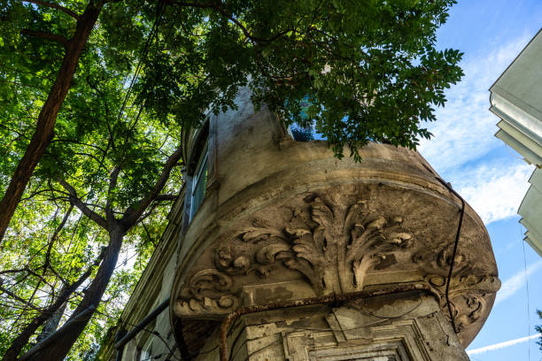 Tbilisi's old town hoses exterior decoration in art nouveau style