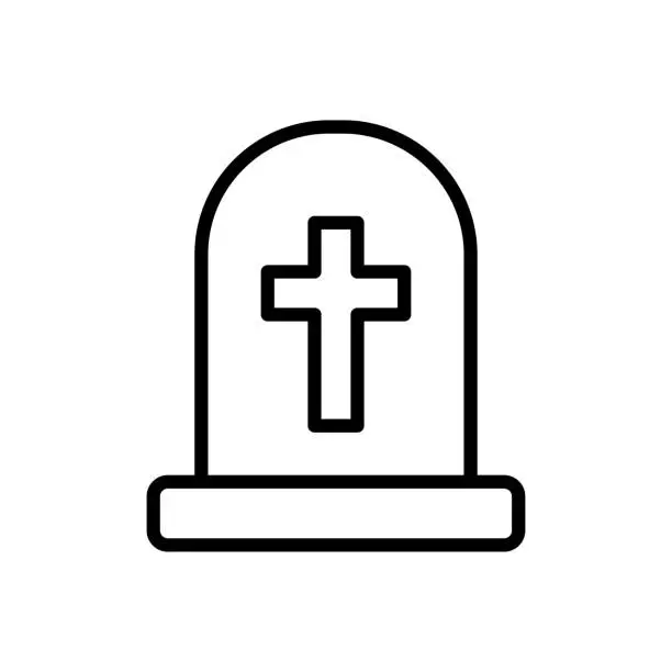 Vector illustration of tombstone icon vector design template