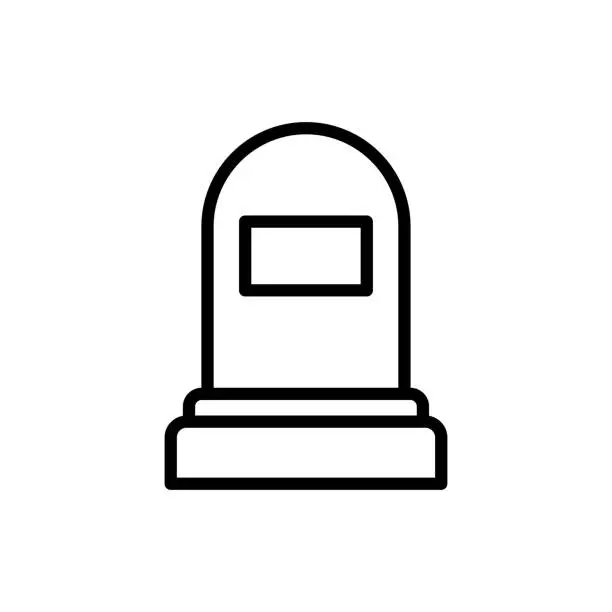 Vector illustration of tombstone icon vector design template