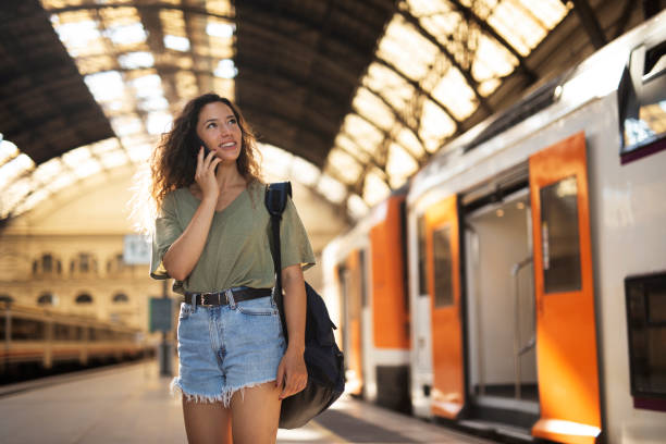 istock Young woman waiting for subway train. 1434076957