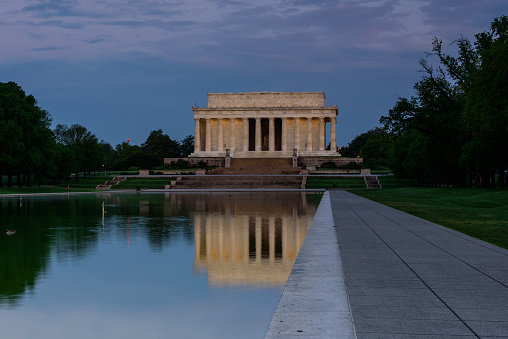 The Abraham Lincoln Memorial in Washington, DC