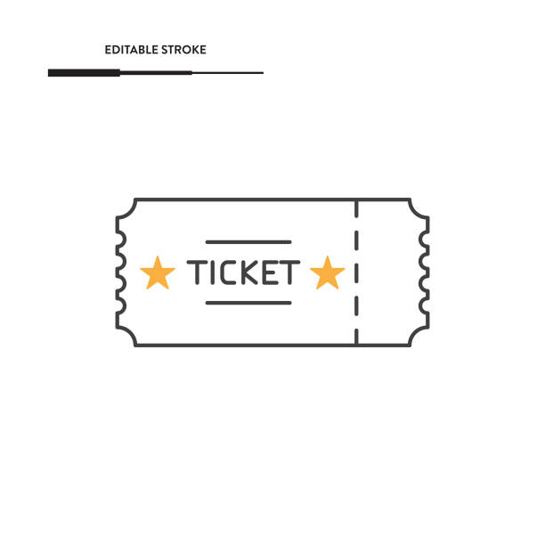 ilustrações de stock, clip art, desenhos animados e ícones de ticket icon vector design. - ticket raffle ticket ticket stub movie ticket