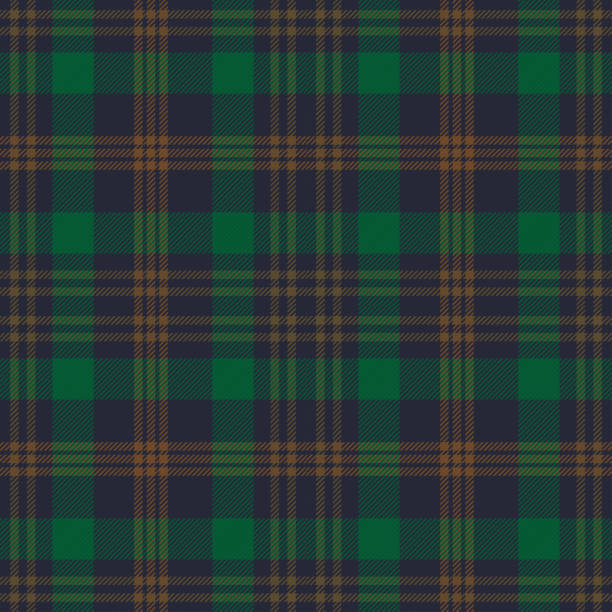 Vert et bleu Scottish Tartan Plaid Motif Tissu Swatch - Illustration vectorielle