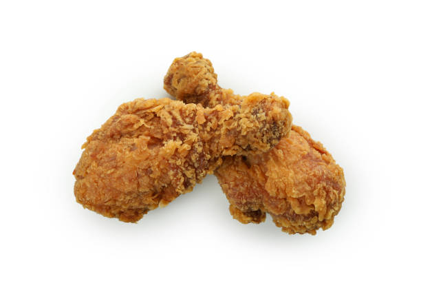 istock Tasty fried chicken isolated on white background 1434105263
