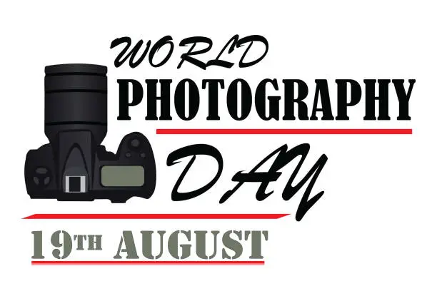 Vector illustration of Banner Vector Design For World photography Day August 19th