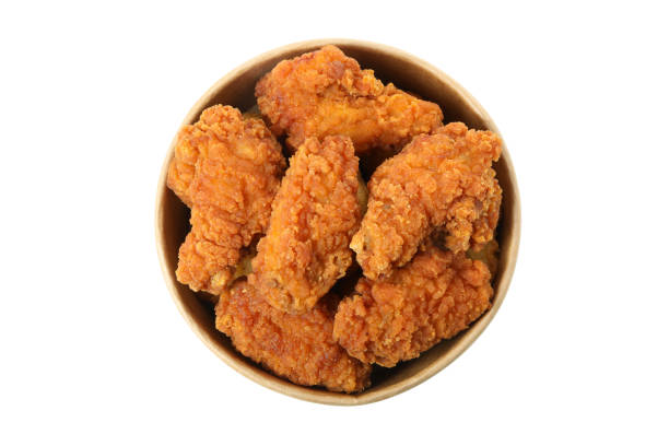 istock Tasty fried chicken isolated on white background 1434106811