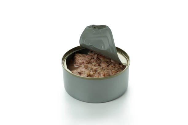 istock Blank canned tuna isolated on white background 1434109067