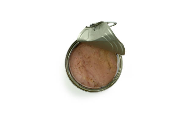 istock Tin with canned tuna isolated on white background 1434109115