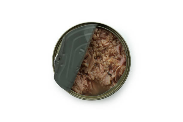 istock Blank canned tuna isolated on white background 1434109968