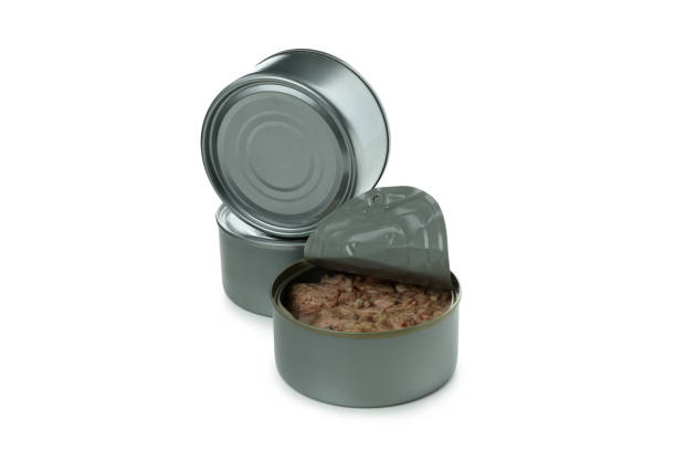 istock Blank canned tuna isolated on white background 1434110397