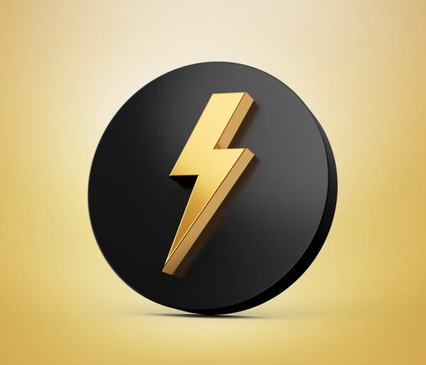 istock lightning icon logo 3d illustration simple bolt icon 1434112102