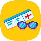 istock Plane Ticket Sunglasses Doodle 4 1434116549