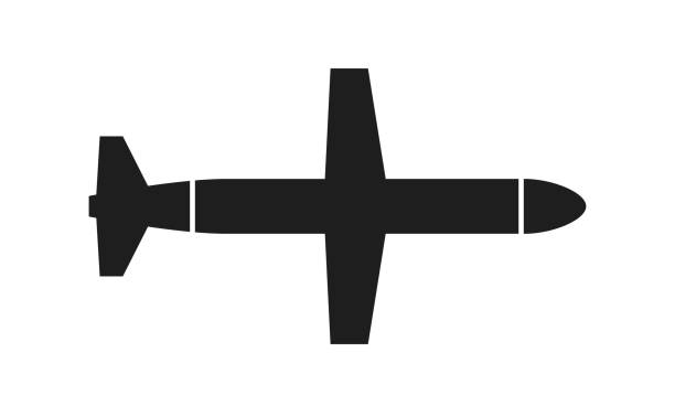 tomahawk cruise missile icon. war, weapon and army symbol. vector image for military infographics and web design vector art illustration