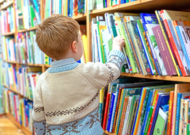 istock A little boy in a public library 1434117308