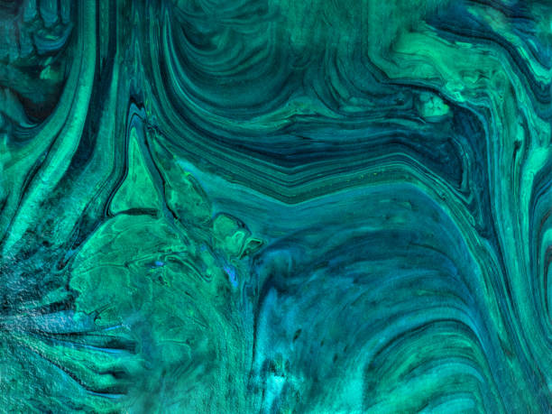 istock Green marble abstract background texture, acrylic paint. Malachite stone wallpaper print design with natural mineral texture . 1434117958