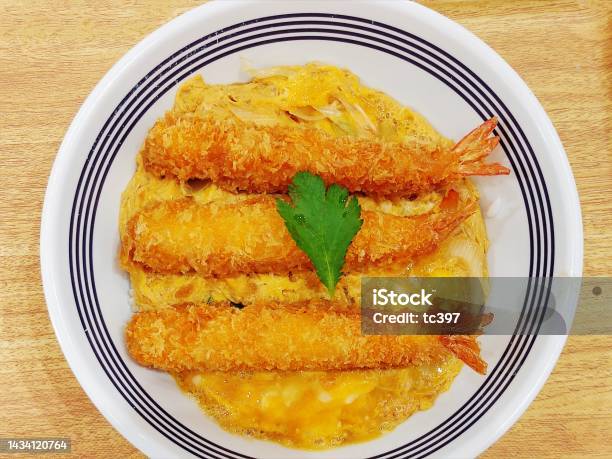Deep Fried Shrimps Egg Bento Stock Photo - Download Image Now - Cutlet, Seafood, Bento Box