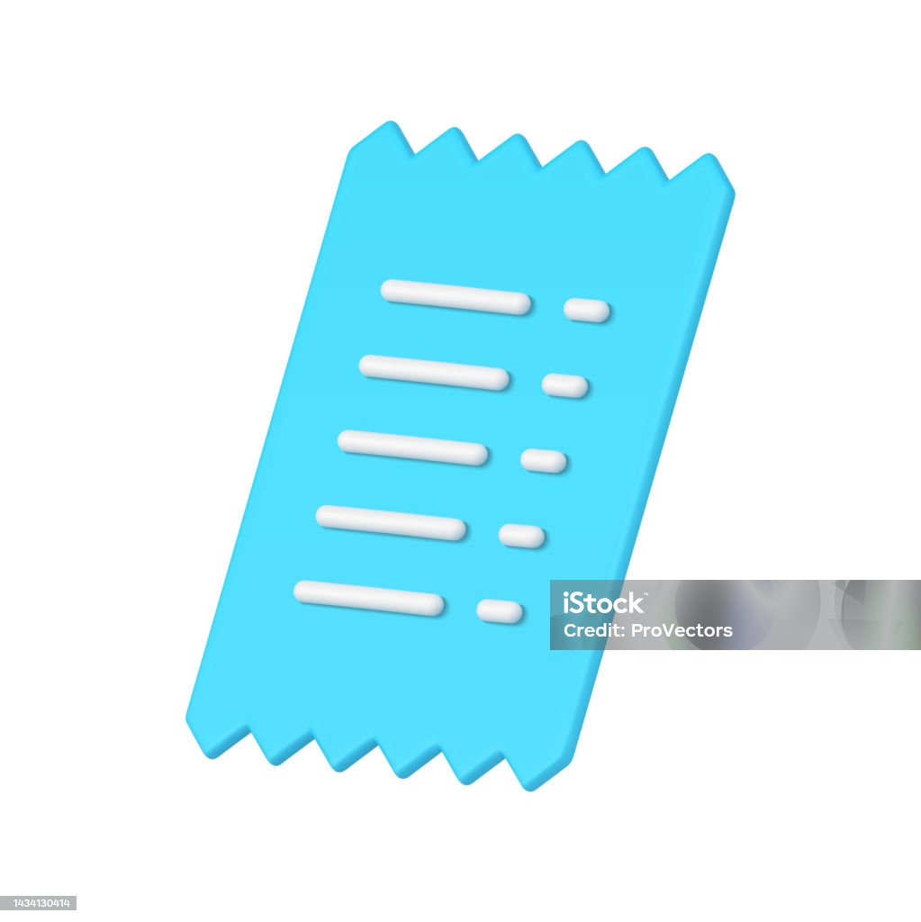Paper Check Balance Blue Glossy Paper Check Banking Accounting Document Bill Balance ...