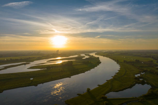 istock Sunrise over the river IJssel in the IJsseldelta during fall 1434130522