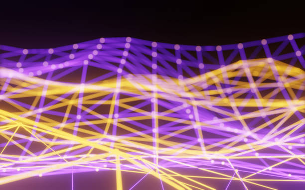 istock Abstract futuristic with polygonal shapes background. Digital technology concept. 3D rendering. 1434130948