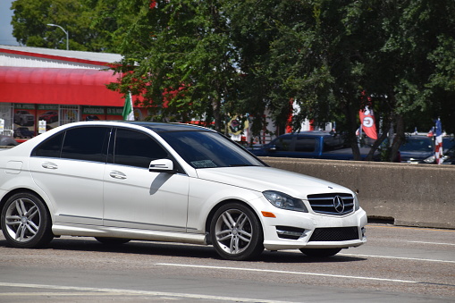 Berlin, Germany - 29th May, 2022:  Mercedes-Maybach GLS 600 stopped on a road. This model is the most luxury SUV in Mercedes-Benz offer.