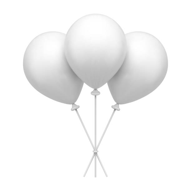 istock White elegant rubber balloons on sticks heap inflatable air design elements realistic 3d icon vector 1434141317