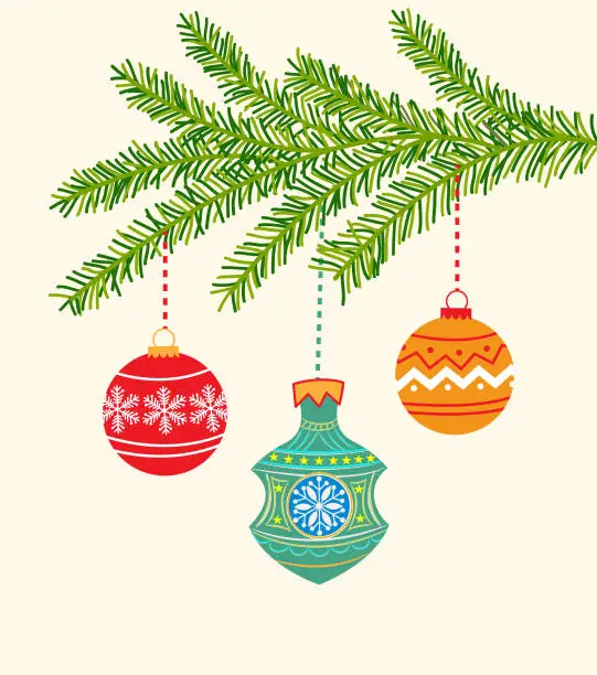 Vector illustration of Christmas background .