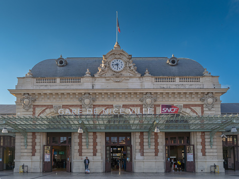 The main entrance to central Nice train station, Nice, France October 6th 2022