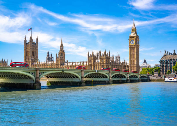 istock London Big Ben tower, Westminster bridge over Thames river England UK 1434144802