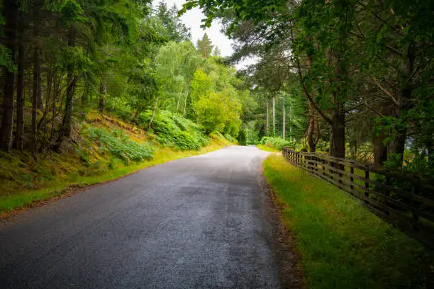 Scotland Highlands road way to Inverness UK Untited Kingdom