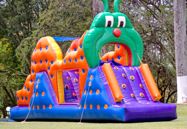 istock Inflatable climbing and sliding attraction for kids 1434150288
