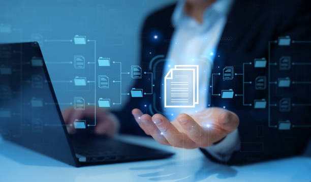istock Automation software to archiving and efficiently manage and information files. Document Management System (DMS). 1434156646